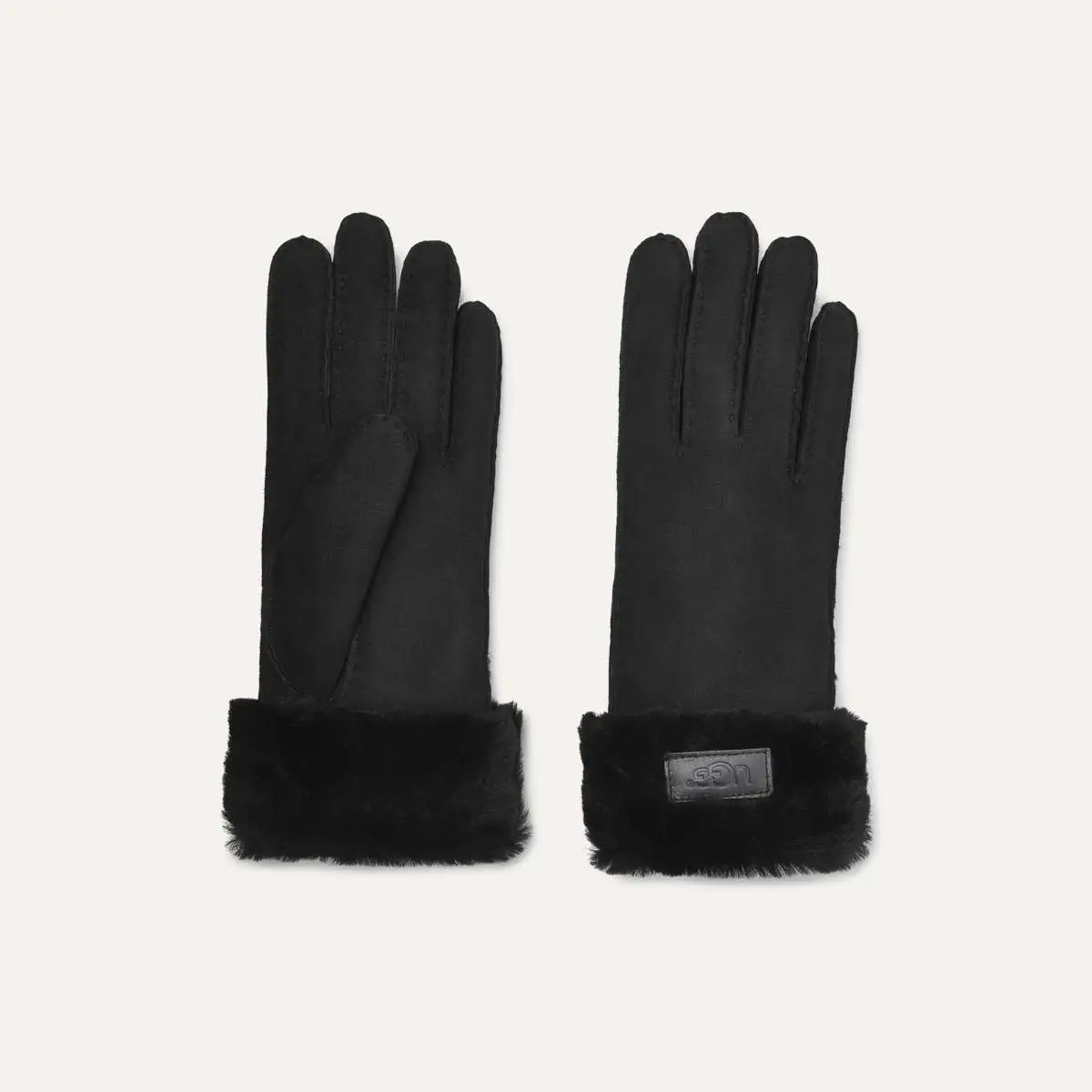 ugg-turn-cuff-gloves-black-leather-17369-BLK