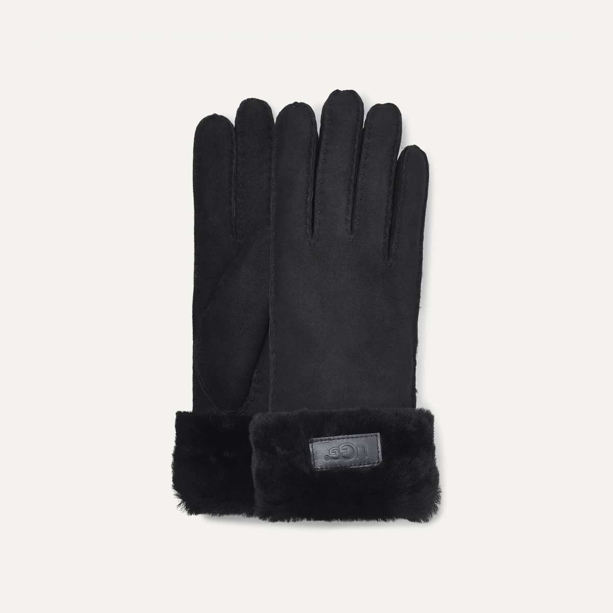 ugg-turn-cuff-gloves-black-leather-17369-BLK